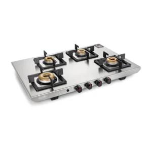 4 Burner Ultra Tuff Stainless Steel Gas Stove with Forged Brass Burner - Manual/Auto Ignition (CT1054UTSS)