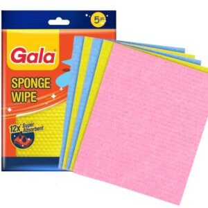 Gala Sponge Wipe for Kitchen, Kitchen Cleaning Sponge,Biodegradable Cellulose Material for Kitchen and Home Cleaning (5 Pcs Pack)
